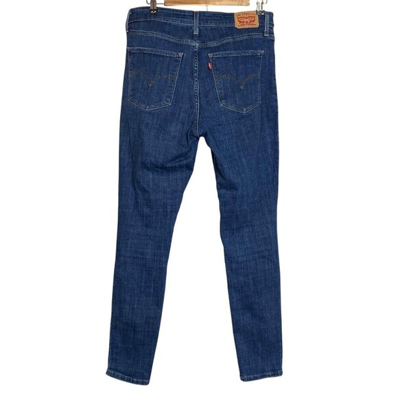 Levis 721 High Rise Skinny Jeans Womens Size 31 Distressed Blue Denim - Picture 2 of 7